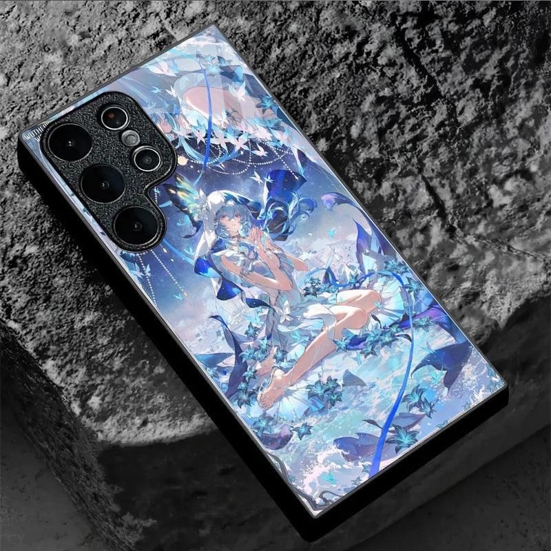 Wuthering Waves 02 ออกแบบเคสโทรศัพท์สําหรับ Samsung Galaxy S20 S21 S22 S23 S24 S25 Ultra Plus S23FE S24FE A53 A54 A55 A34 A33 หรูหรากระจกนิรภัย