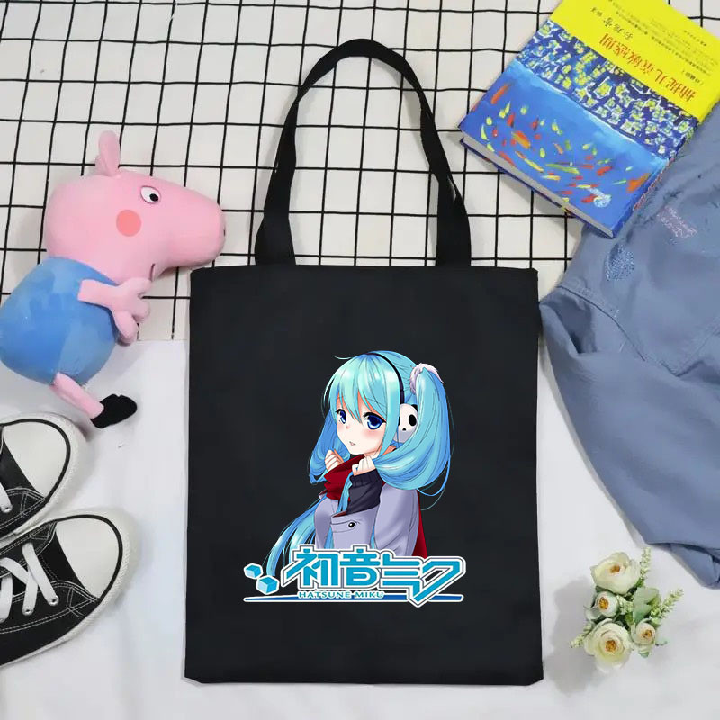 กระเป๋าสะพายข้าง Hatsune Miku Animation 2D สำหรับโรงเรียนและช้อปปิ้ง