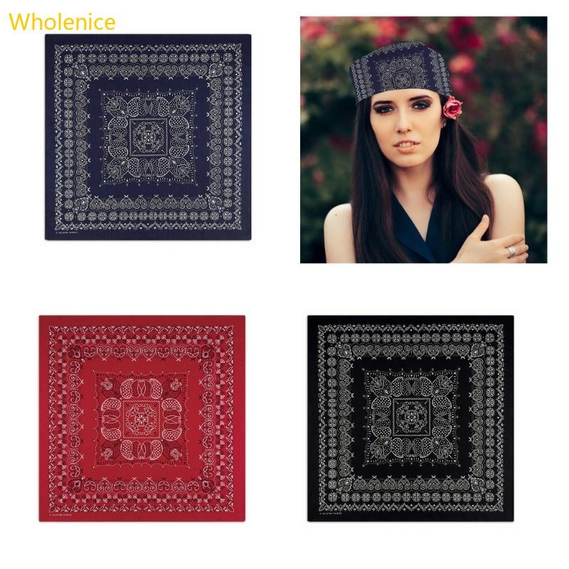 WHOL Unisex Bandana Square Head Scarf Performances Stage Square Head Scarf