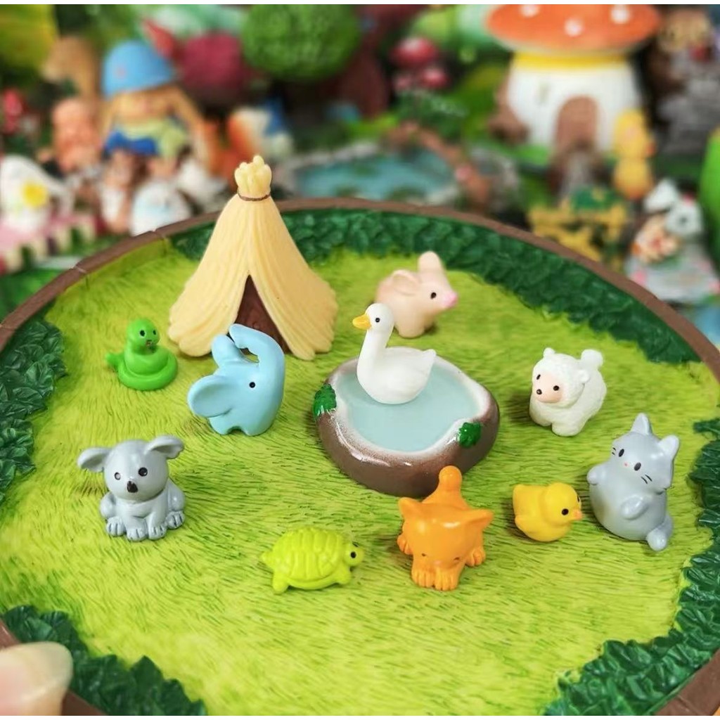 มอสไมโครภูมิทัศน์สร้างสรรค์น่ารักสัตว์เล็กกบเป็ดสีเหลืองตุ๊กตาตกแต่งเครื่องประดับขนาดเล็ก