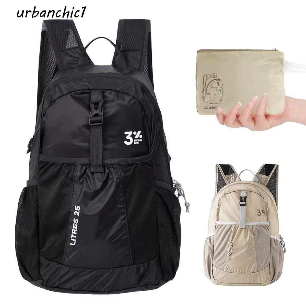URBANCHIC Hiking Daypack กระเป๋าเป้สะพายหลังพับได้กันน้ํา ความจุขนาดใหญ่ ทนทาน น้ําหนักเบา Trekking Travel