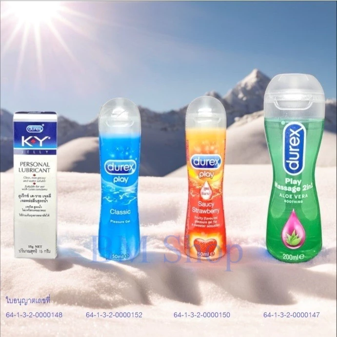 Durex Play K-Y Jelly /Classic/Strawberry Gel/Massage 2 in 1 ขนาด 5/15/50/200 มล. 1 ขวด