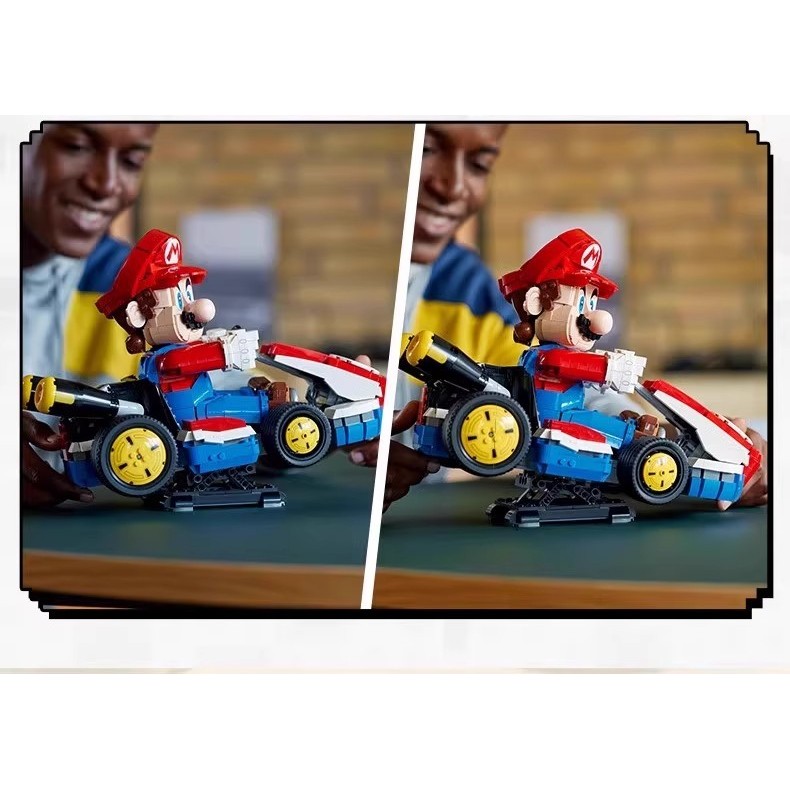 Super Mario Mario Kart 72037 Building Blocks ประกอบของเล่นเด็กเพื่อการศึกษา - รูปที่ 6