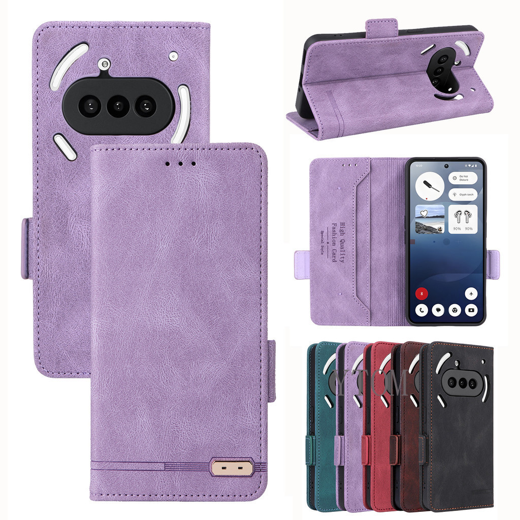 สําหรับ Nothing Phone 3a Pro 2a 2 1 Case Wallet Leather Flip Casing Card Holder