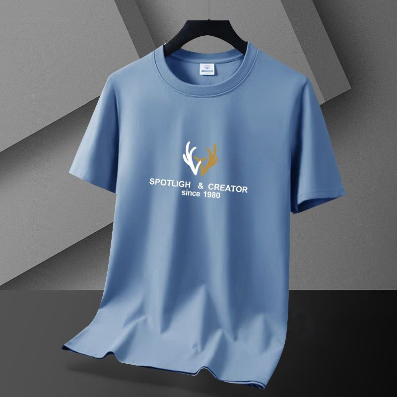 HANLU เสื้อยืดแขนสั้นแบบ.modal ฤดูร้อน ใส่สบายและทันสมัยสำหรับผู้ชายและเยาวชน