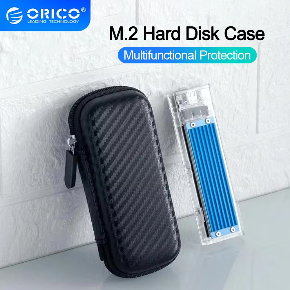 ORICO M.2 NVMe Hard Disk Case EVA แบบพกพา HDD เก็บป้องกันกระเป๋าสําหรับภายนอก M.2 ฮาร์ดไดรฟ์/หูฟัง/ส