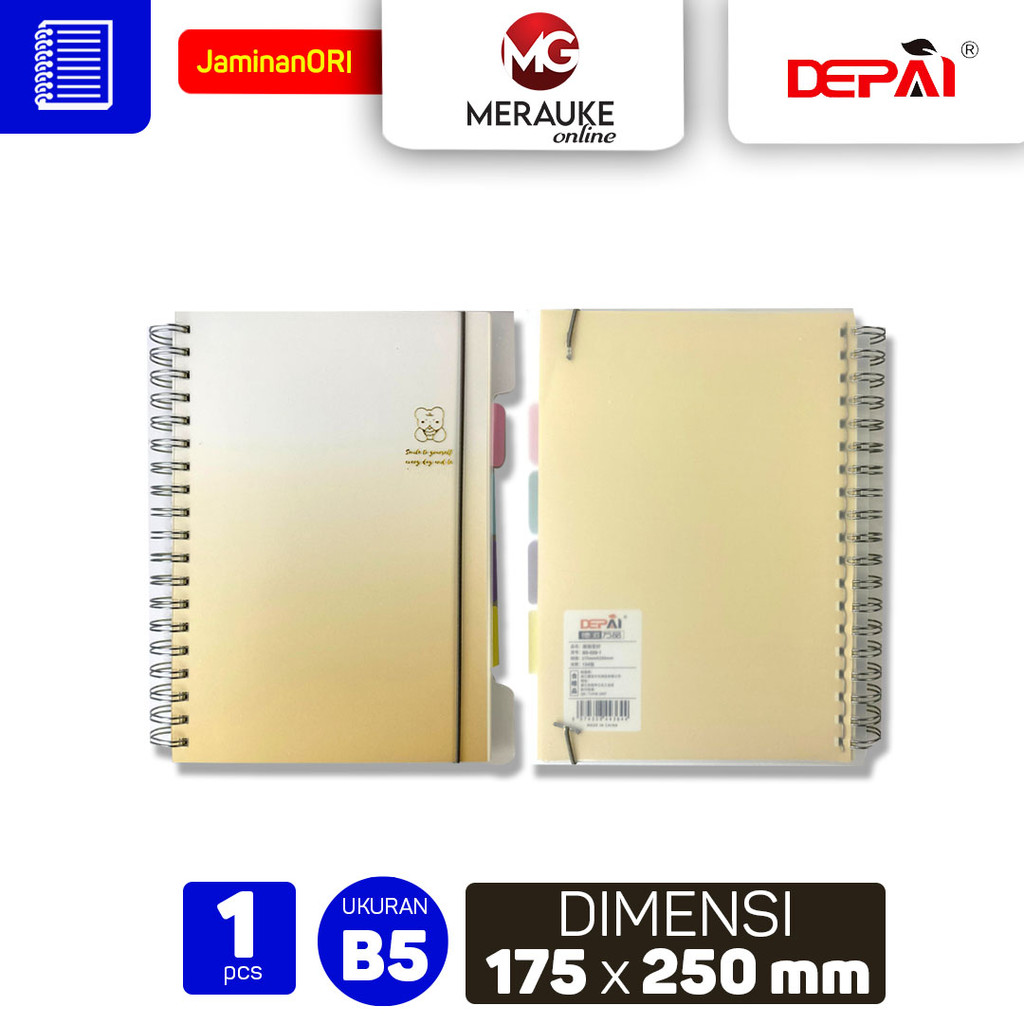 DEPAI Binder Notebook B5 029 1-3 - ปกใส