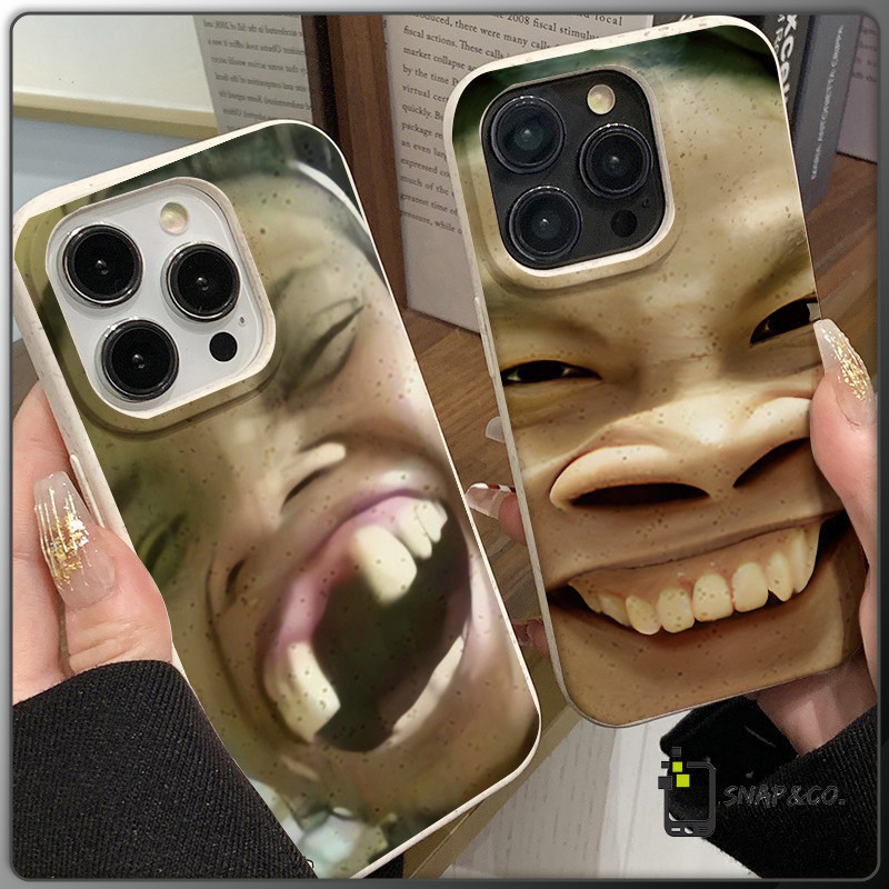 เข้ากันได้ iPhone 16 15For เคสไอโฟน14 13 12 11Pro Max X XS XR 7 8 14 15 Plus ตลกคนที่มีความสุข รุ่น เคสโทรศั ตลกประหลาด