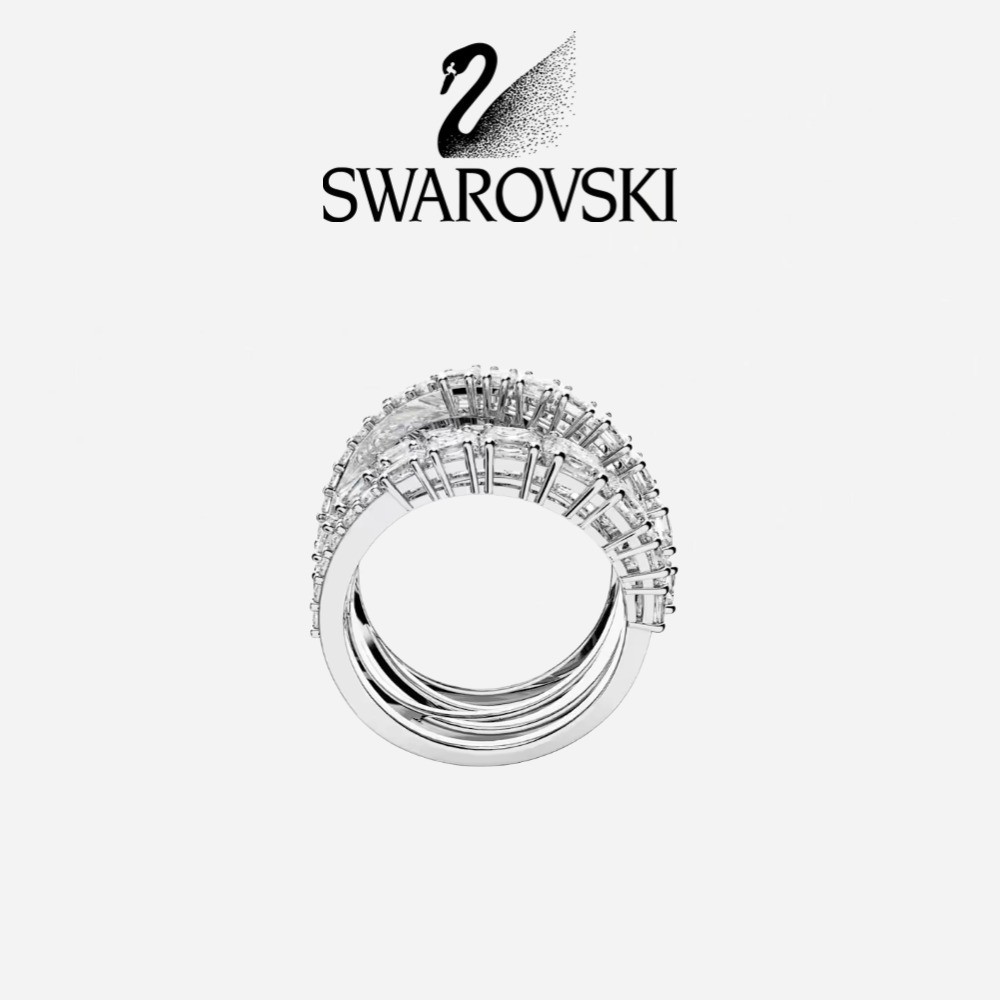 【สินค้าส่งฟรี🚚แท้💯】Swarovsk Hyperbola แหวน ปรับได้ ขนาดเดียว ของขวัญวันเกิด·จัดส่งทันที] 52mm - รูปที่ 2