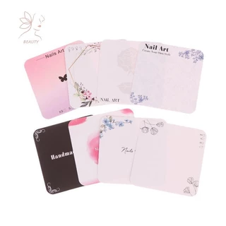 [เมย์บิวตี้] 20แผ่นกดบนเล็บด้านล่างดอกไม้แบบกระดาษแข็งภาพถ่าย ข้อเสนอ ทําด้วยมือเล็บปลอมเคล็ดลับศิลปะแสดงบัตรเครื่องมือทําเล็บ {ไทย}