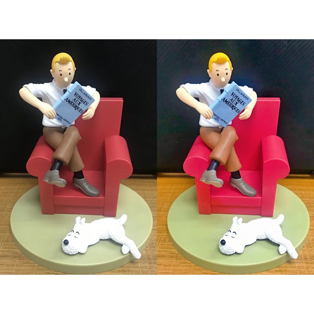 Tintin Adventures Tintin Tintin Tintin Puppy Snow White Milu ชุดตุ๊กตารูปตุ๊กตา