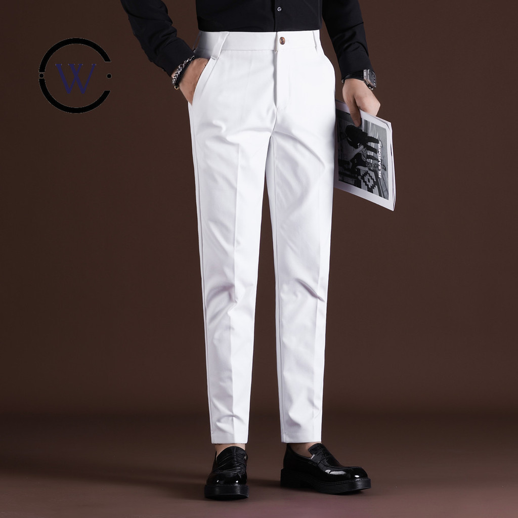 Dark Series 33B3 K5501PG968 กางเกงข้อเท้ายาวสำหรับงานธุรกิจ ต้านการย่น ไม่ต้องรีด เหมาะสำหรับฤดูใบไม