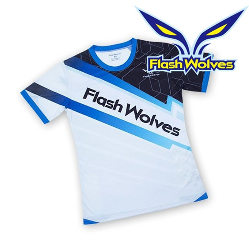 [ปรับแต่งได้] Flash Wolves E-sport Sweat-Wiking Jersey 2025 เสื้อยืดซับความร้อนเกมไฟฟรี ท็อปส์ซูระเห