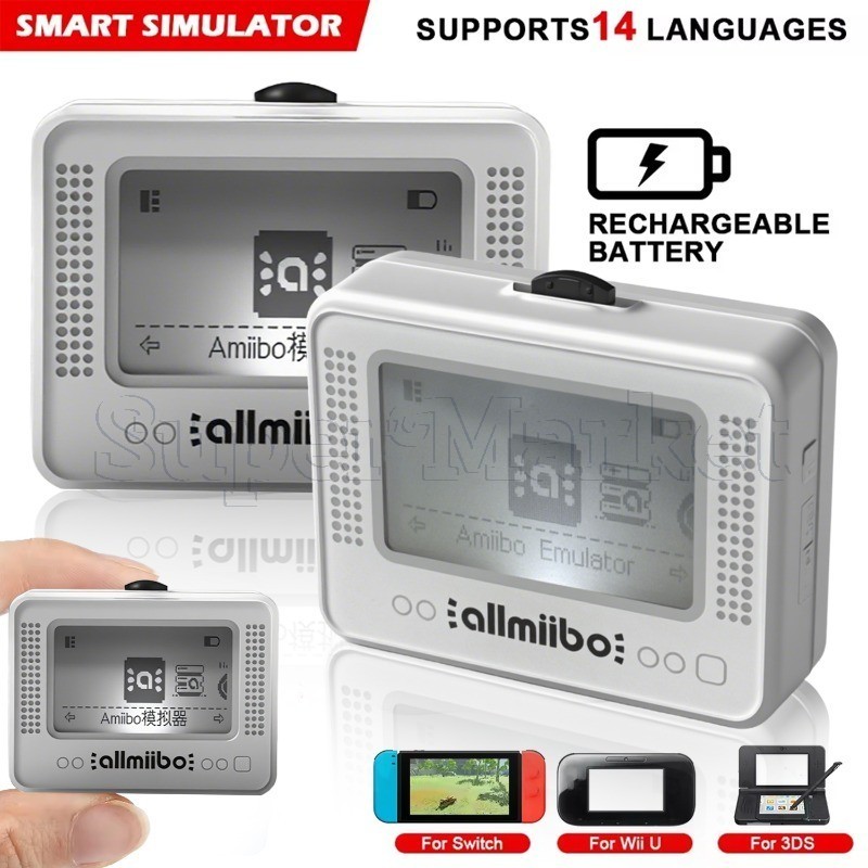 แบบพกพา Allmiibo Emulator - จําลองอัจฉริยะแบบชาร์จไฟได้ - ไร้สาย NFC Simulator - Plug & Play, Type-C