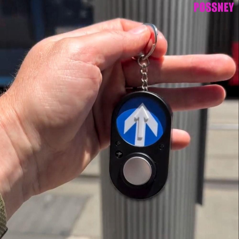 POSSNEY Sidewalk Traffic Light Button Keychain, Australian Commemorative Press To Make Sound Keychai
