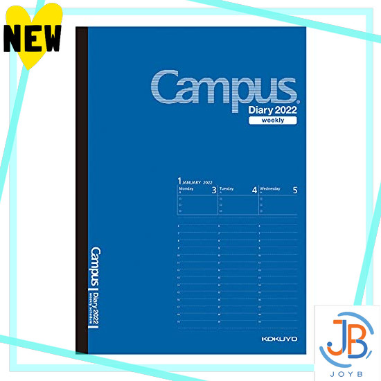 Direct From Japan Kokuyo Campus Diary Notebook 2022 A5 Weekly Cobalt Blue N-CWVCB-A5-22