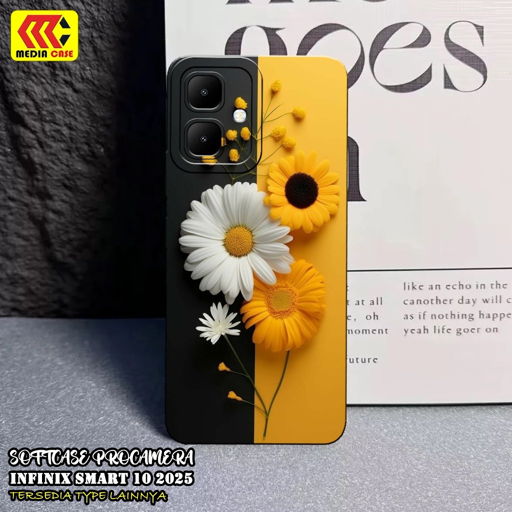 HP ล่าสุด INFINIX SMART 10 Phone Case 2025 - Flower Case Motif - Casing - Infinix Smart 10 Softcase 