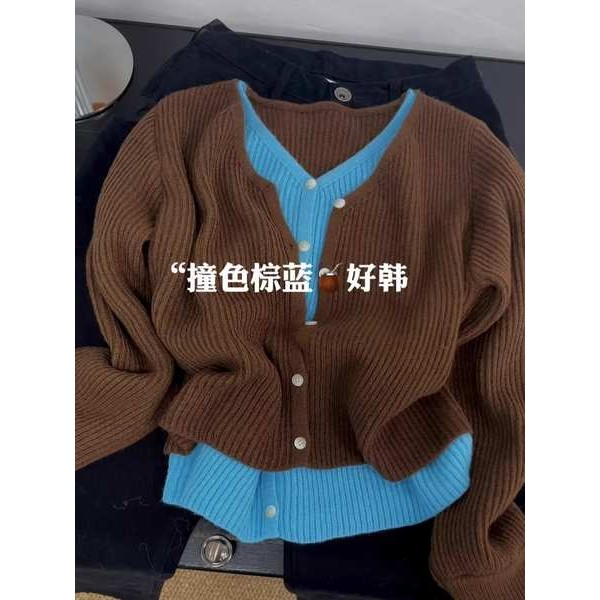 sweater set sculptor sweater สเวตเตอร์คาร์ดิแกนสองชิ้น คุณภาพสูง สไตล์เกาหลี สำหรับฤดูใบไม้ร่วง