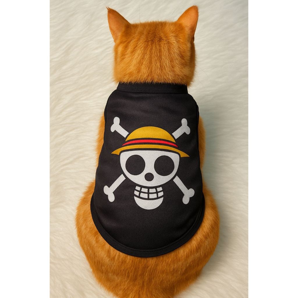 เสื้อผ้าแมวน่ารัก One Piece Flag Pet Costume สบาย & Anti-Hot | ไซส์ XS SML XL