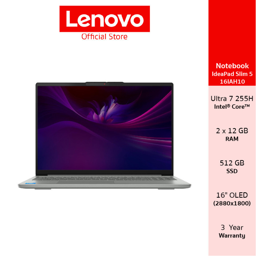Lenovo Ideapad Slim 5 16IAH10(83ND000QTA)Notebook Intel Core Ultra 7 255H 24GB SSD 1TB 16" OLED