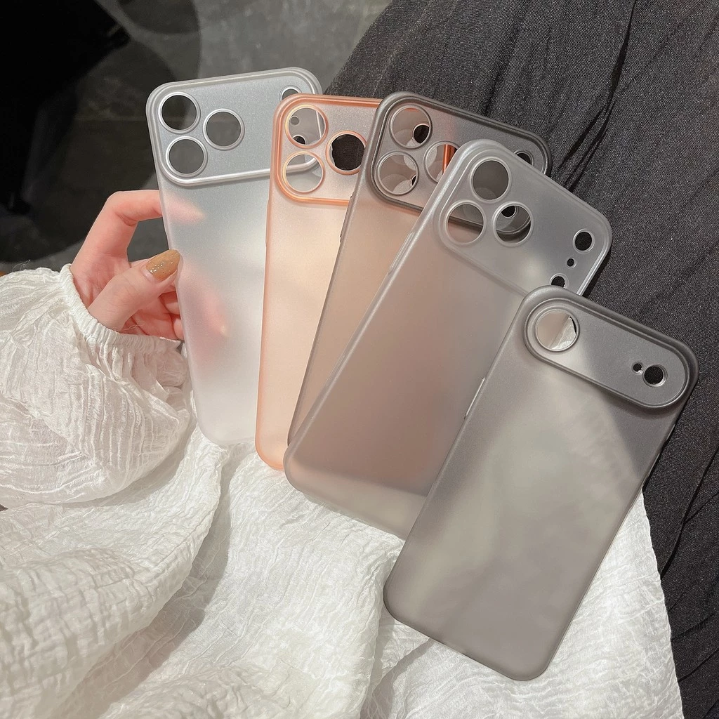 เคสโทรศัพท์ Frosted บางเฉียบสําหรับ iPhone 17 Air 17 Pro Max สีทึบเรียบง่าย PP ป้องกันลายนิ้วมือป้องกันปกหลัง Funda