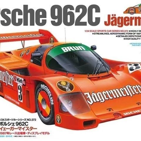 Tamiya Assembled Model 24372 1/24 Porsche 962C 87 Years Wild Grid Painting