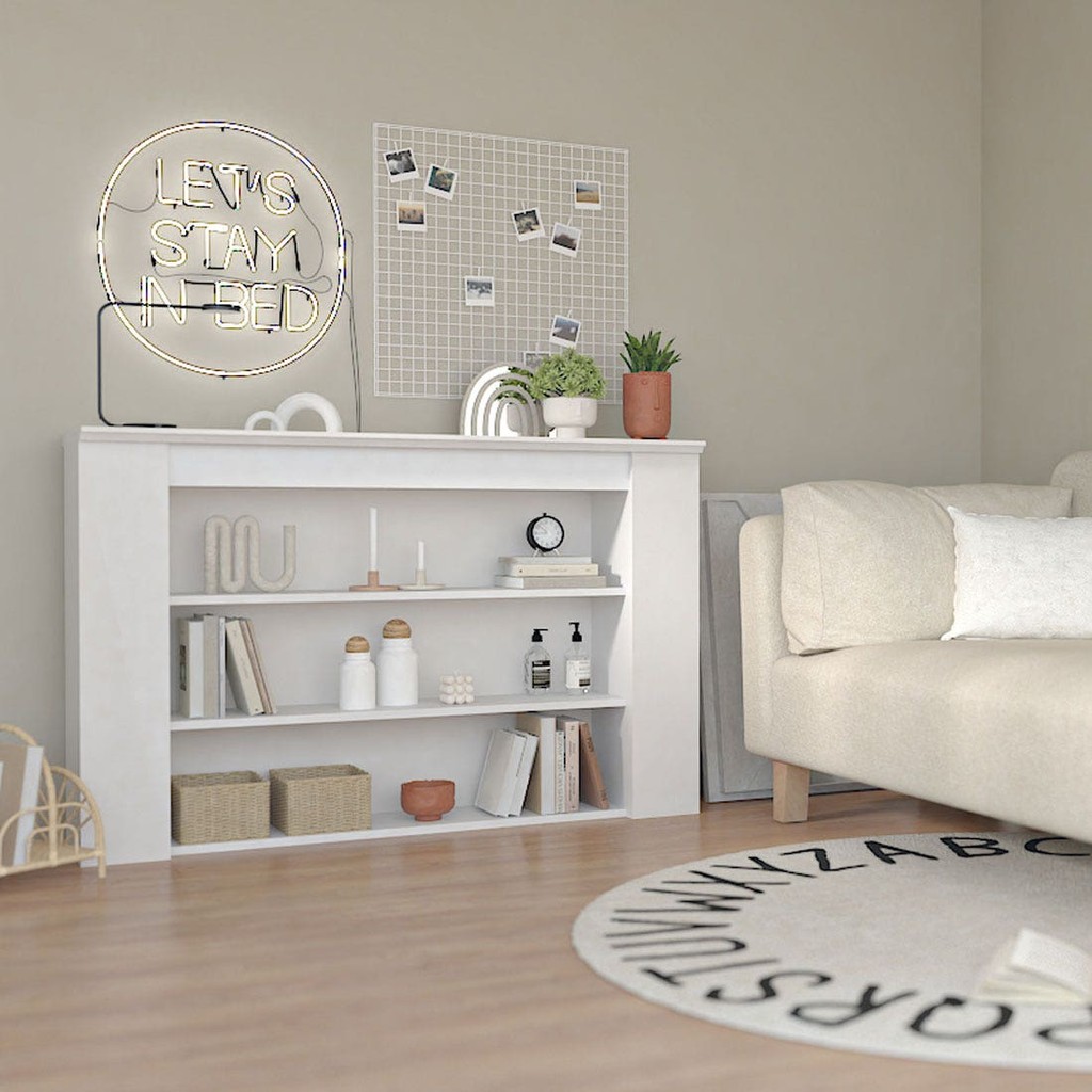 Koncept Furniture ตู้เตี้ย รุ่น Moneta สีขาว (120x27x80 ซม.)  แบรนด์ KONCEPT FURNITURE