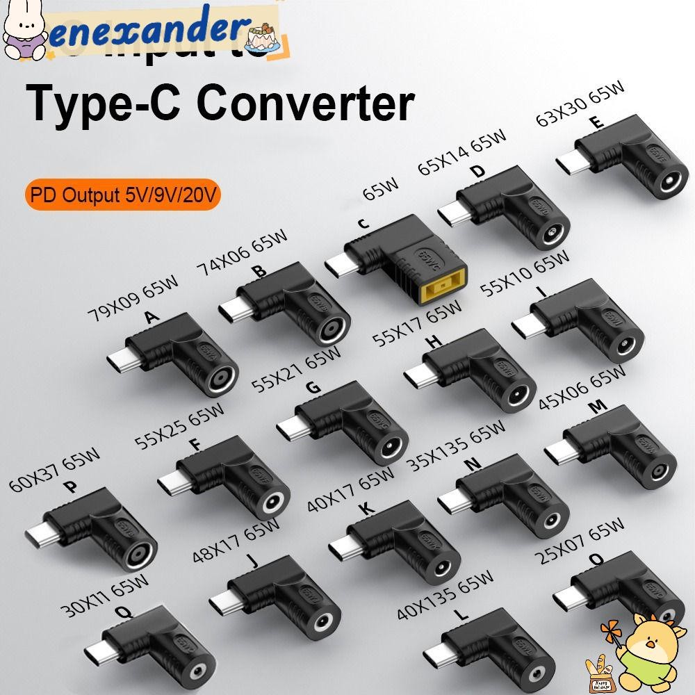 EXER DC to Type C Converter 5v 9v 12v ปลั๊กสี่เหลี่ยม 5.5X2.5 7.4X0.9 4.5X0.6mm PD 65W สําหรับ //