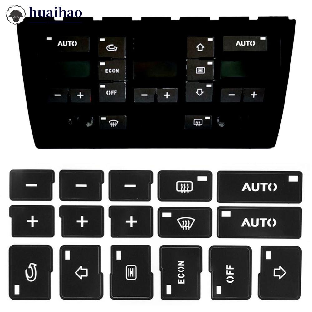 HUAIHAO 16Keys รถเครื่องปรับอากาศ AC Climate ปุ่มควบคุมสติกเกอร์ Decals จัดแต่งทรงผมตกแต่งสําหรับ Au