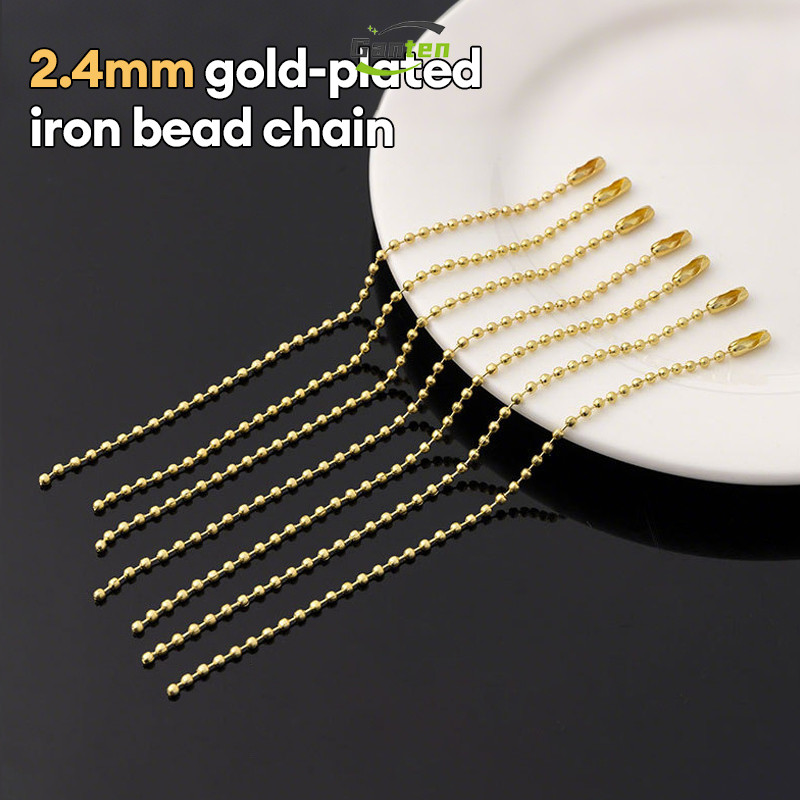 ‍ ️กานเต้น ‍ ️ DIY Jewelry Key Chain 2 4mm Silver Iron Bead Multi-function Bead Chain