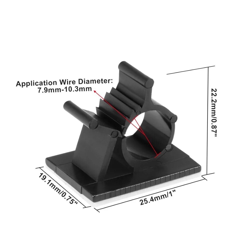 (KB) คลิปจัดระเบียบสายเคเบิล 8-10 มม.