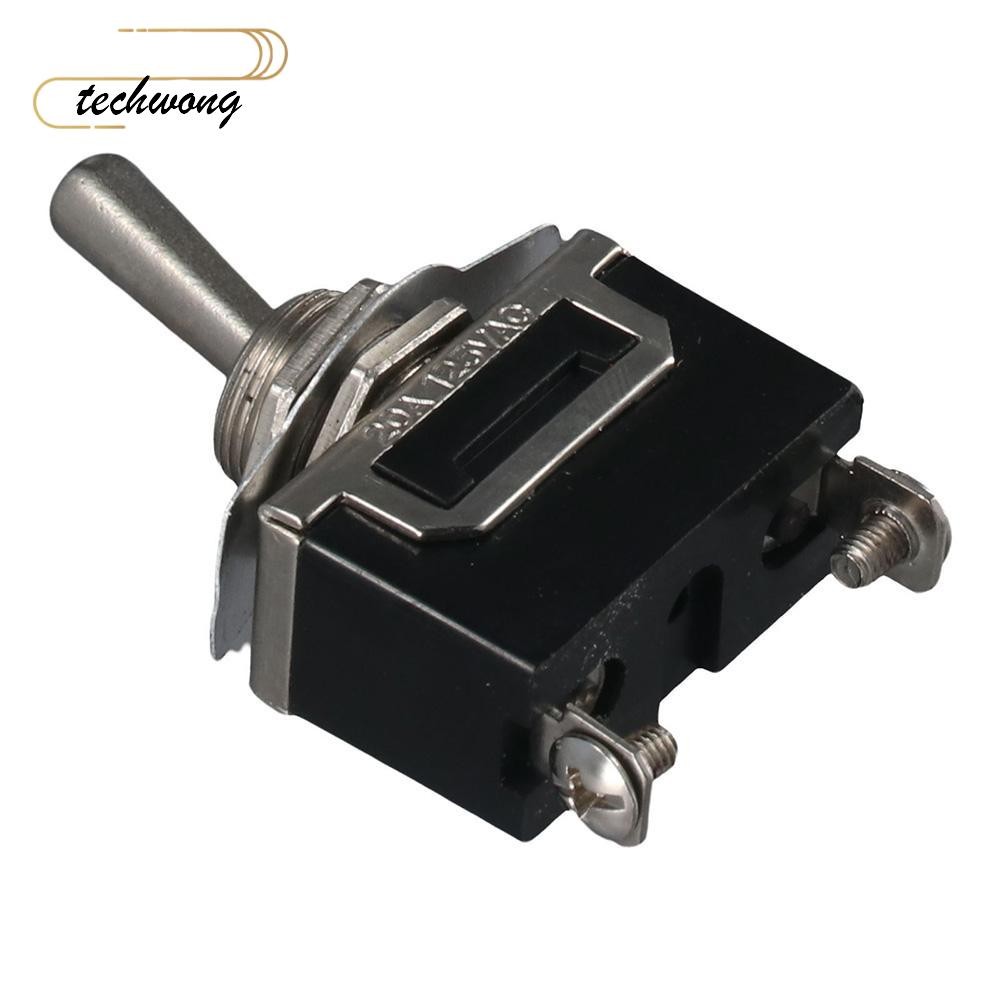 TECHWONG Toggle Switch, 2Pin Metal Rocker Toggle Switch, Heavy Duty 20a 125v Spst Rocker Switches รถ