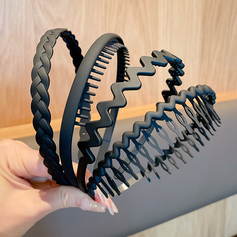 ที่คาดผมสีดำสำหรับทั้งผู้ชายและผู้หญิง กันลื่นและทนทาน