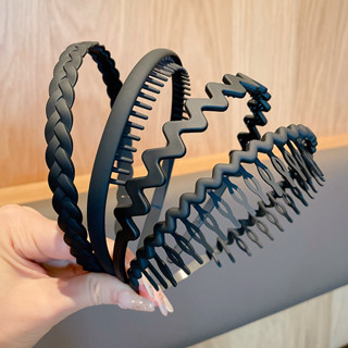 ที่คาดผมสีดำ กันลื่นสำหรับทั้งผู้ชายและผู้หญิง ทนทานใช้งานได…