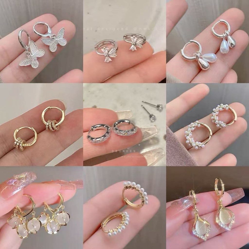 ต่างหูแฟชั่น ส925 เข็มเงิน ดีไซน์เล็กประณีต ใส่ได้หลากหลายโอกาส ปี 2025