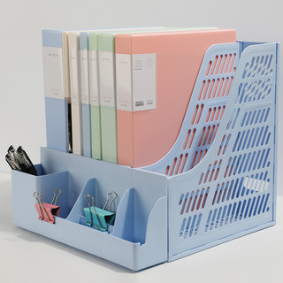 Office Desk Organizer with Bookends File Storage and Pen Holder Decorative Workplace Essentials