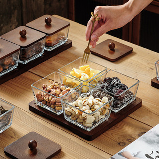 [KINI] KIME Snack Candy Fruit Tray Kaca Set | Toples Kaca Wadah Penyimpanan Cemilan Permen Aesthetic