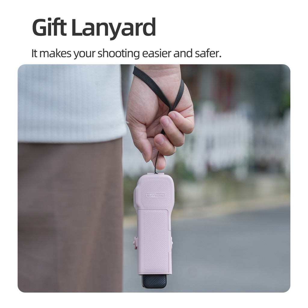 Sunnylife อัพเกรดฝาครอบด้านบนพร้อมตัวกรองเลนส์สําหรับ DJI Osmo Pocket 3 Anti-Fall ฝาครอบป้องกันพร้อมอุปกรณ์เสริมกล้อง Lanyard ราคา ถูกที่สุด ดีลบีเคเค แกลเลอรีภาพที่ 4