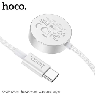 Hoco CW59 แท่นชาร์จนาฬิกาไร้สาย สำหรับ Samsung Watch & Apple iOS Watch สายยาว 1.2m ชาร์จนาฬิกา hc6