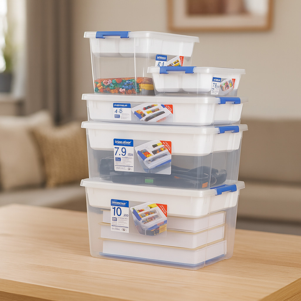 (ราคาต่อใบ) กล่องเก็บของอเนกประสงค์ ความจุ 1.7-10 ลิตร Keyway รุ่น EQ-01 , EQ-02 , EQ-03 , EQ-04 และ