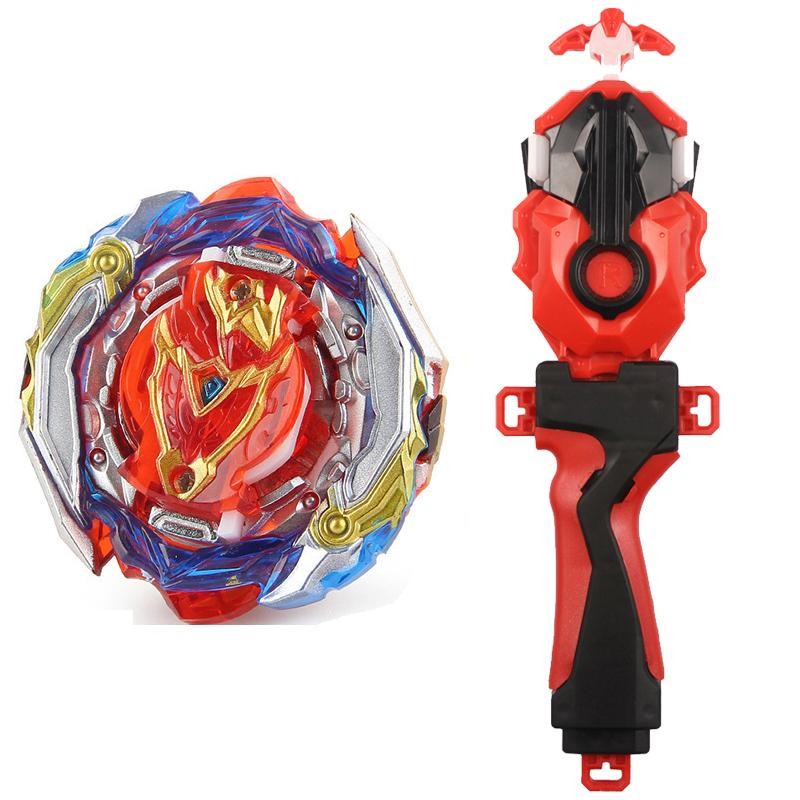 Achilles Single Zest พร้อมสติกเกอร์ Gyros Burst B-201 ของเล่นเด็กพร้อม Launcher Spinning