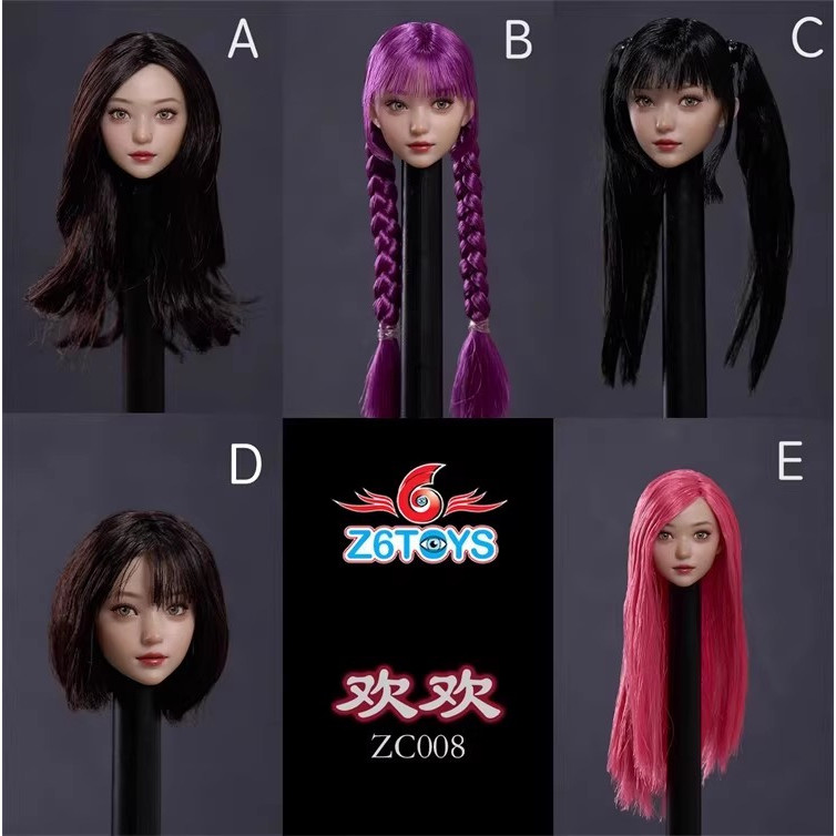 [ระดับไฮเอนด์] พร้อมสต็อก Z6TOYS ZC008 1/6 Movable Eye Beauty Head Sculpture Huanhuan เหมาะสําหรับ T
