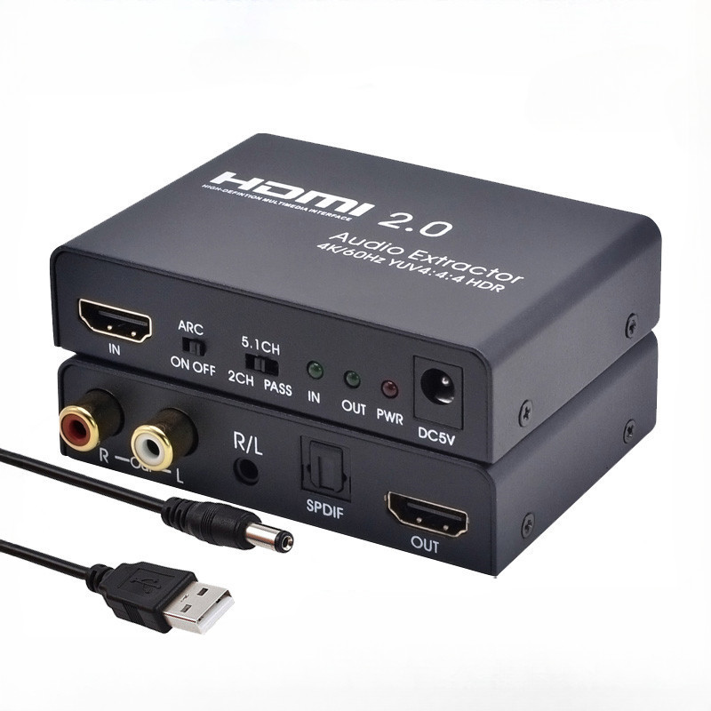 HDMI-ใช้งานร่วมกับ 2.0 Switcher Audio Extractor Splitter 4k 60hz HDMI to HDMI Optical TOSLINK SPDIF 