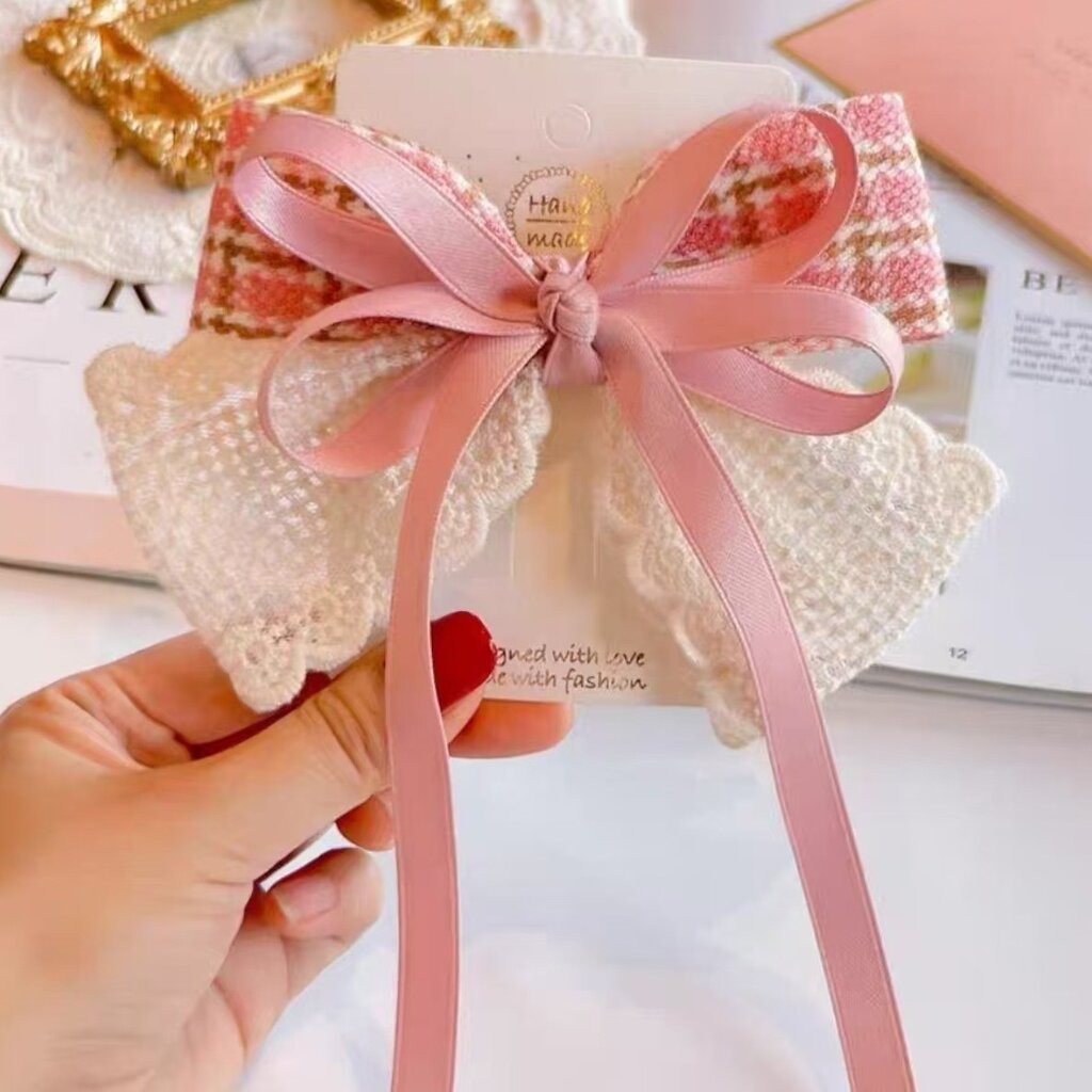 MYPINK 💕กิ๊บติดผม สีดำ โบว์ดำ เงิน ระยิบระยับ