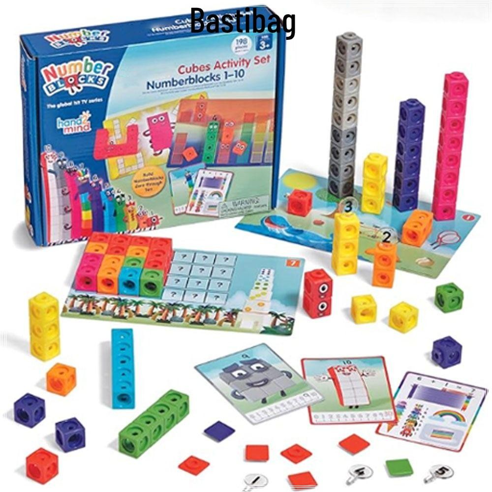 BASTIBAG Numberblocks, Number 1 to 10 Build Early Math Skill Building Block, ตุ๊กตาเด็กหลากสี