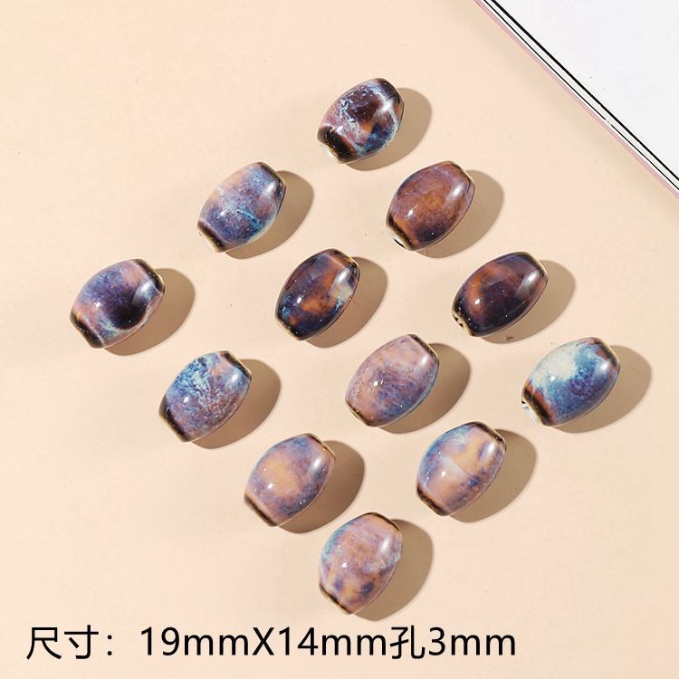 อุปกรณ์เครื่องประดับเซรามิกทําเองลูกปัดหลวมเด็กนักเรียนทอมือกล้วยไม้เตาเผาขนาดใหญ่หลุมตะกร้าดอกไม้รอบลูกปัดลูกปัด - รูปที่ 5