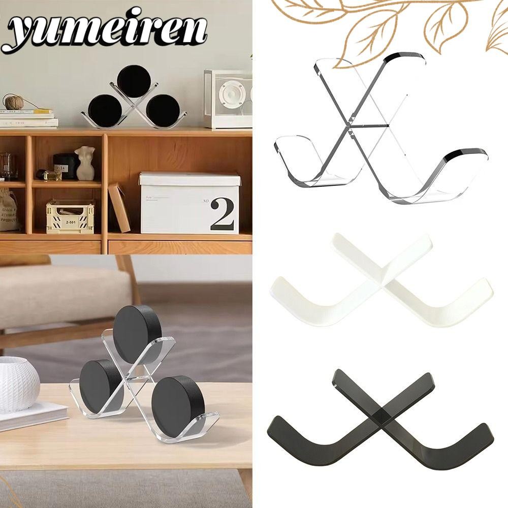 YUMEIREN Ice Hockey Puck Display Stand Holder, อะคริลิค Triple Hockey Puck Display, โปร่งใสกีฬาตกแต่