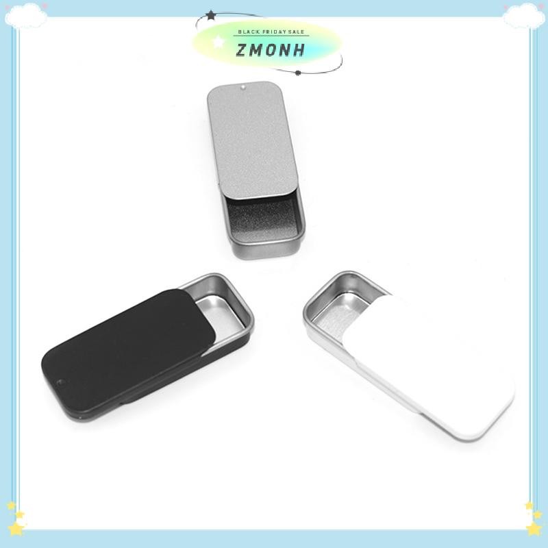 โลหะสี่เหลี่ยมกล่องดีบุกเปล่า Tinplate Push Candy Pill Cases กล่องเก็บของ