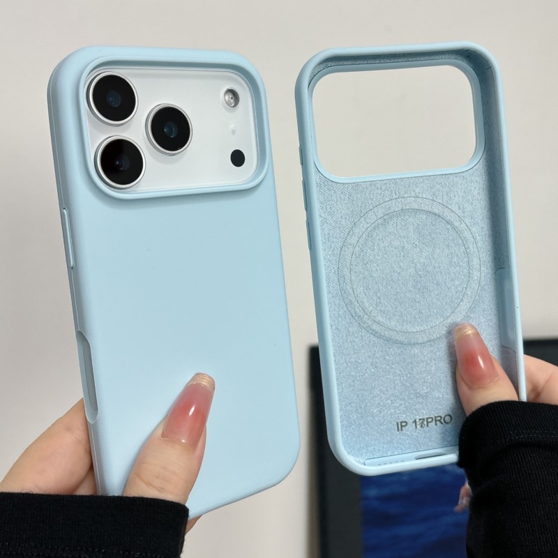 HOCEซิลิโคนเหลวแม่เหล็กนุ่มสําหรับiPhone 17 Air 16 15 14 Plus 13 12 17 Pro Max Slim Matte Touchปุ่มกล้องฝาครอบป้องกัน