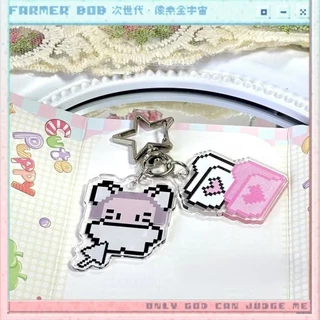 COPPERIX อะนิเมะพวงกุญแจ, Bunny Anti-lost จี้กระเป๋าตกแต่ง, Harajuku แฟชั่น Pixel ความงามกระเป๋าอุปกรณ์เสริมสําหรับสาว
